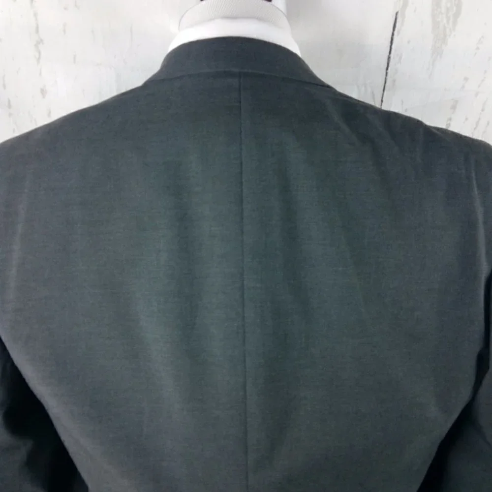 Haggar Originals 1926 40R 2 Button Gray Birdseye Suit Blazer Jacket
